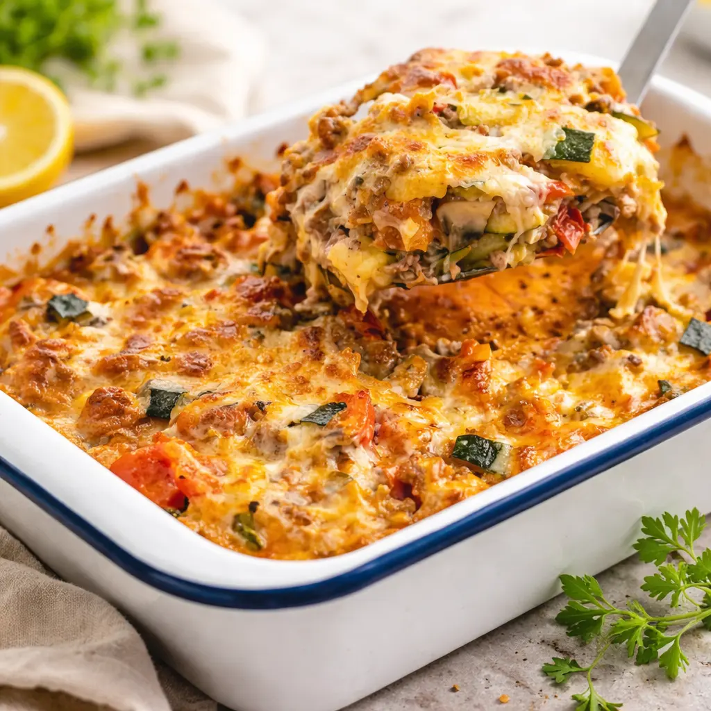 Low Carb Hackfleisch-Gemüse-Auflauf Low Carb Hackfleisch-Gemüse-Auflauf | Kleine Prise