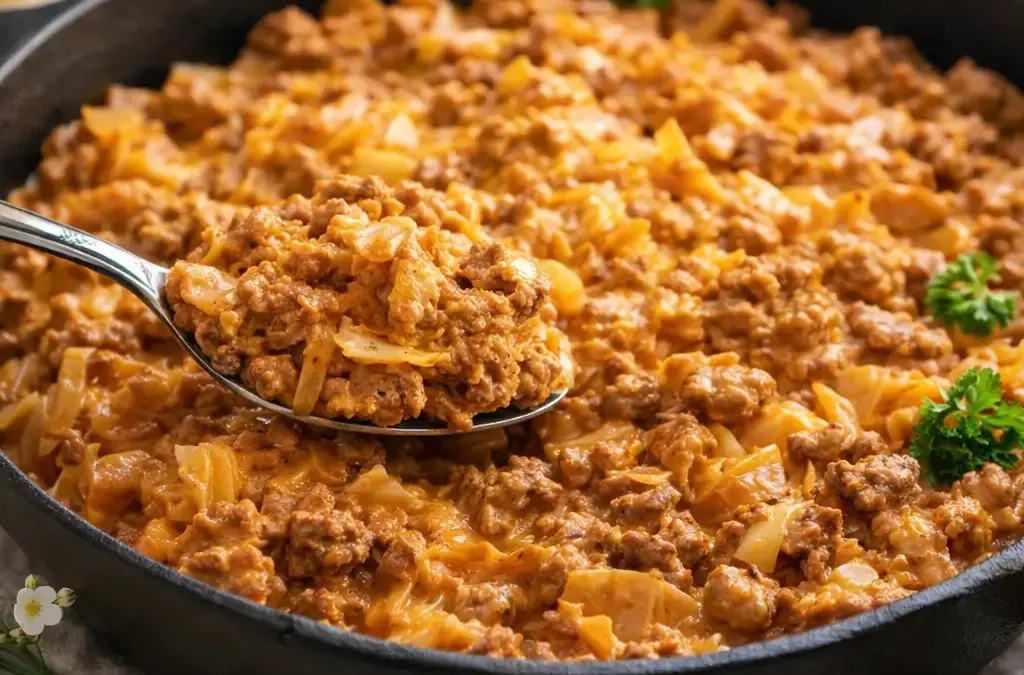 Lausitzer Kartoffeln mit Quark und Leinöl Low Carb Hackfleisch-Weißkohl-Pfanne