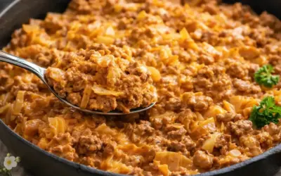 Einfache Rezepte und Spielideen für Kinder Low Carb Hackfleisch-Weißkohl-Pfanne