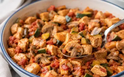 Low Carb Rezepte einfach, schnell und lecker Low Carb Hähnchen-Zucchini-Pfanne mit Pilzen