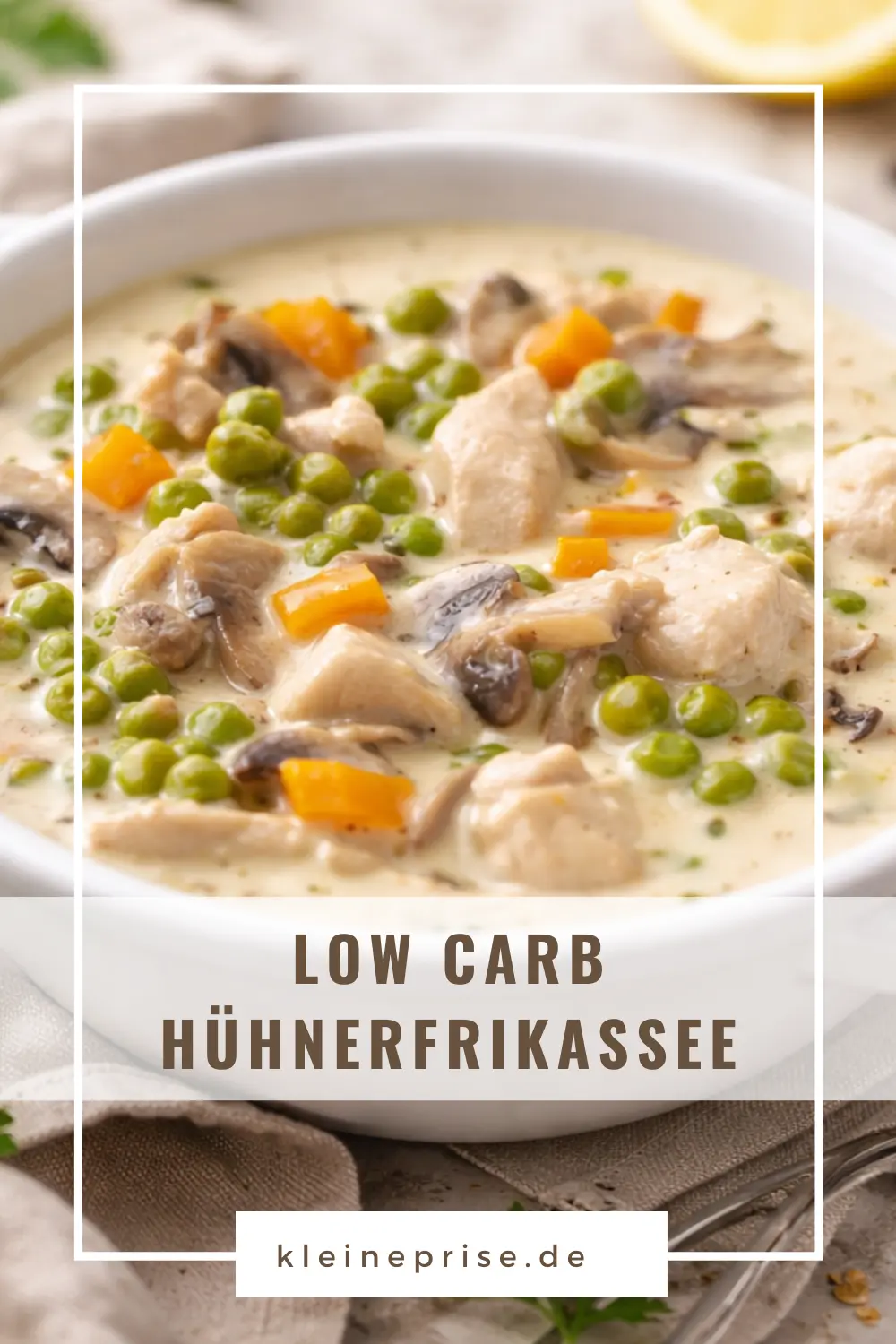 Pinterest: Low Carb Hühnerfrikassee – Rezept Pinterest: Low Carb Hühnerfrikassee