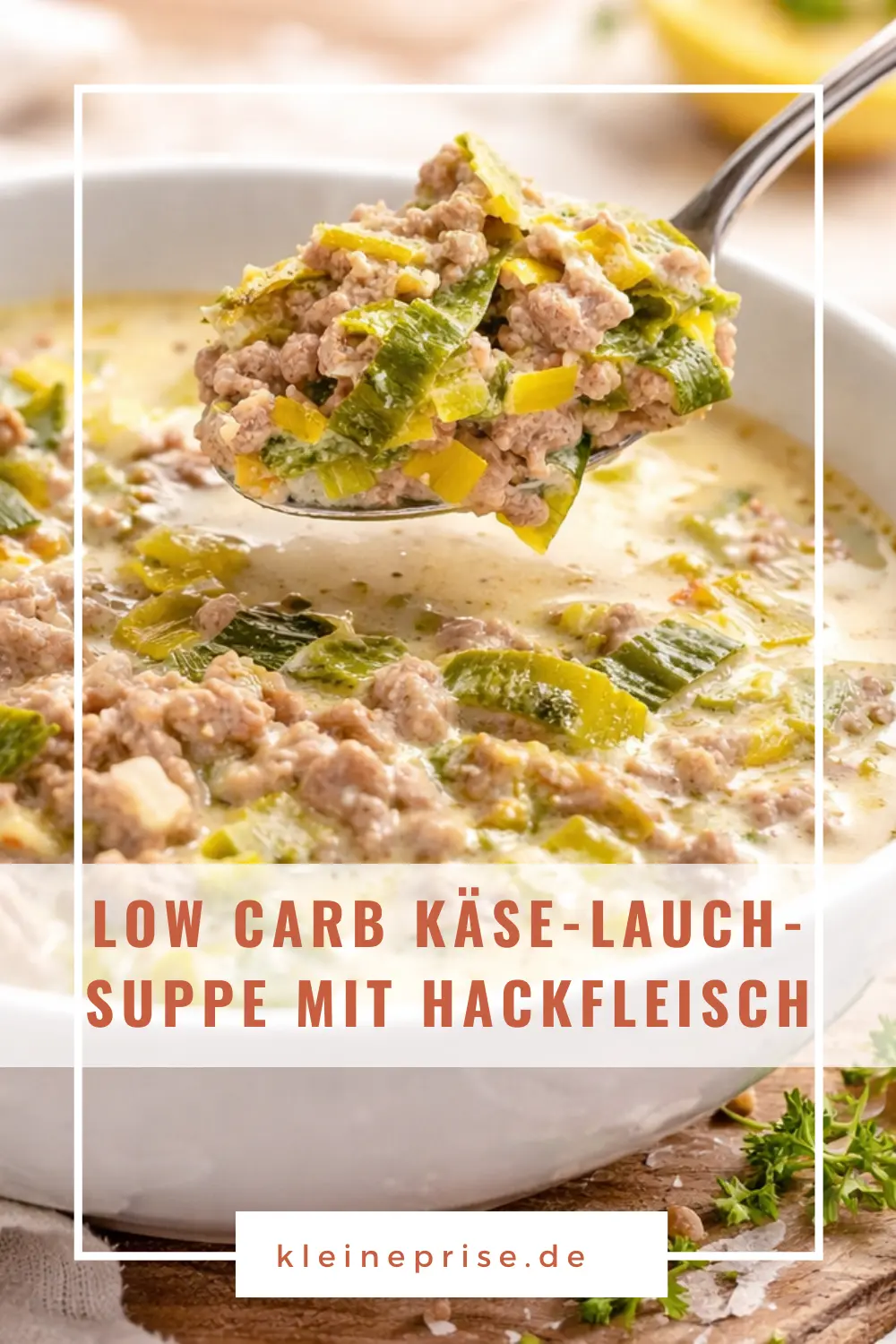 Pinterest: Low Carb Käse-Lauch-Suppe mit Hackfleisch – Rezept Pinterest: Low Carb Käse-Lauch-Suppe mit Hackfleisch