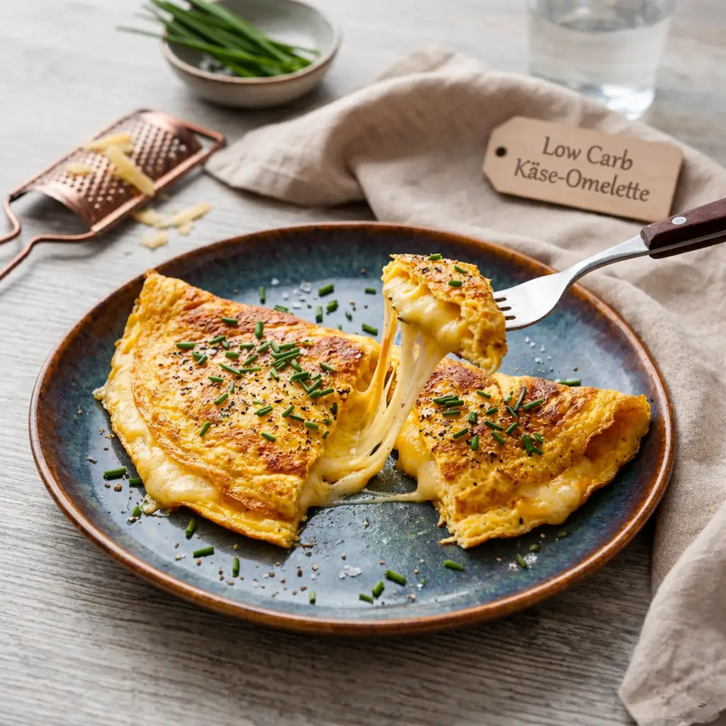 Low Carb Käse-Omelette Low Carb Käse-Omelette | Kleine Prise