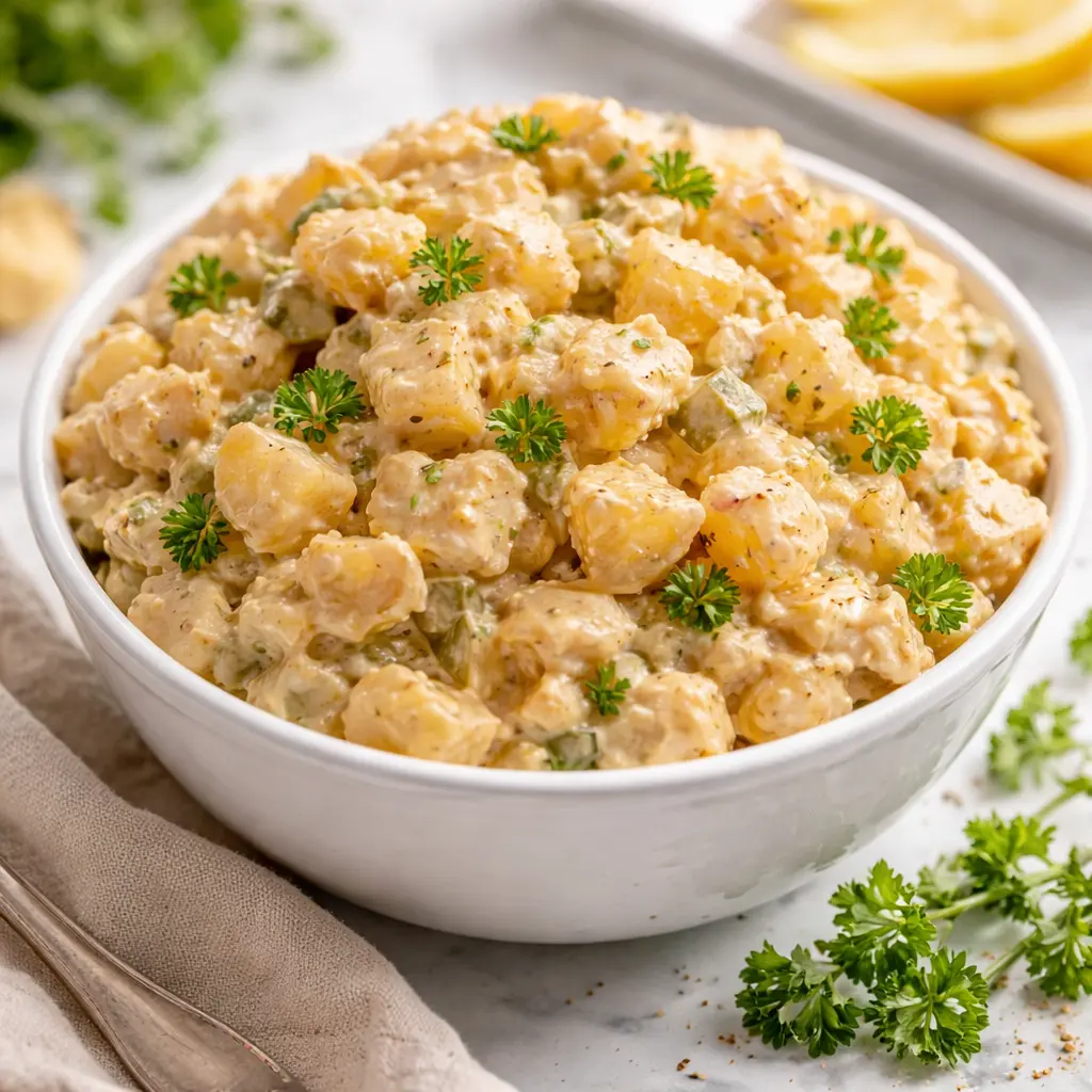 Low Carb Kartoffelsalat – cremiger falscher Salat Low Carb Kartoffelsalat – cremiger falscher Salat | Kleine Prise