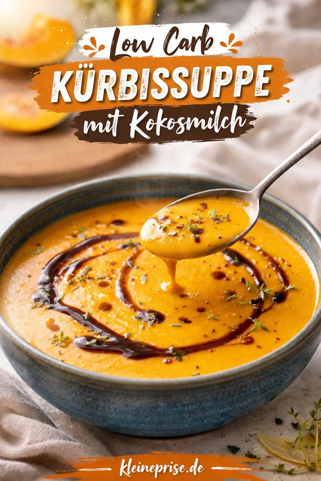 Pinterest: Low Carb Kürbissuppe mit Kokosmilch – Rezept Pinterest: Low Carb Kürbissuppe mit Kokosmilch