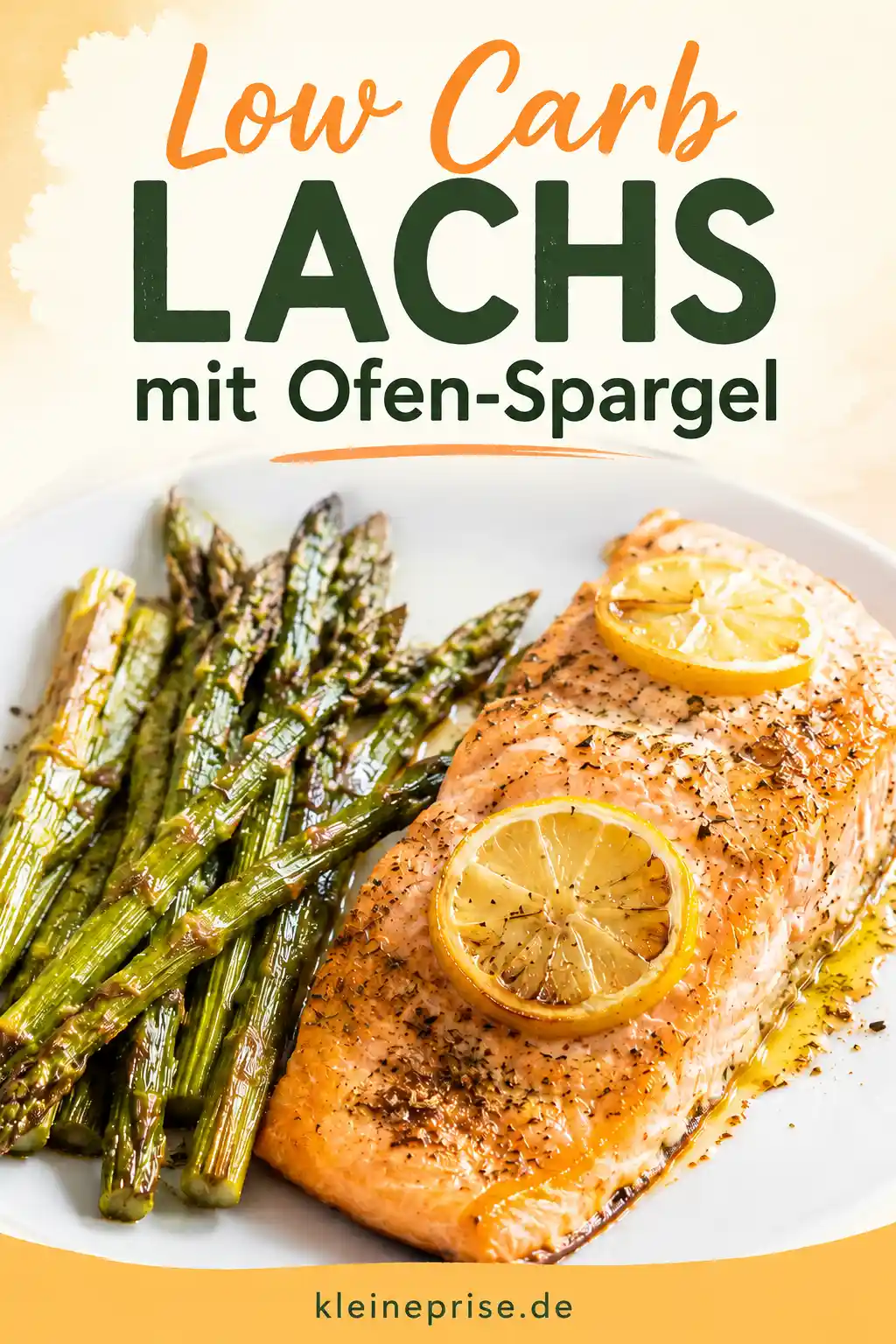 Low Carb Lachs mit Ofen-Spargel Rezept Pinterest Grafik für Low Carb Lachs mit Ofen-Spargel mit gebackenem Lachs, grünem Spargel und Zitrone