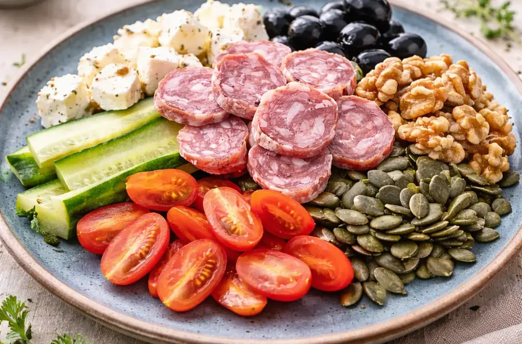 Sahne Milchreis selbst machen Low Carb Mediterrane Frühstücksplatte