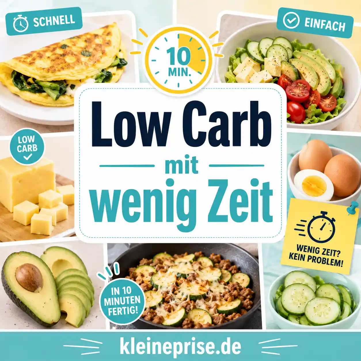 Low Carb mit wenig Zeit: schnelle Ideen für stressige Tage Low Carb mit wenig Zeit: schnelle Ideen für stressige Tage | Kleine Prise