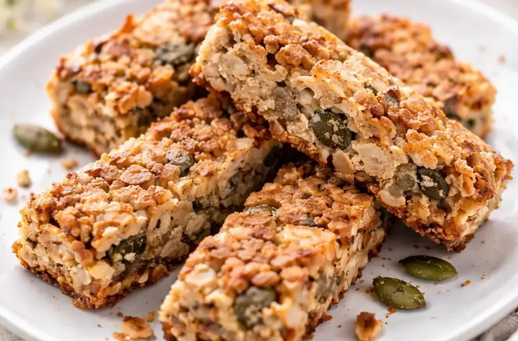 Overnight Oats mit Granola und Brombeeren Low Carb Müsliriegel