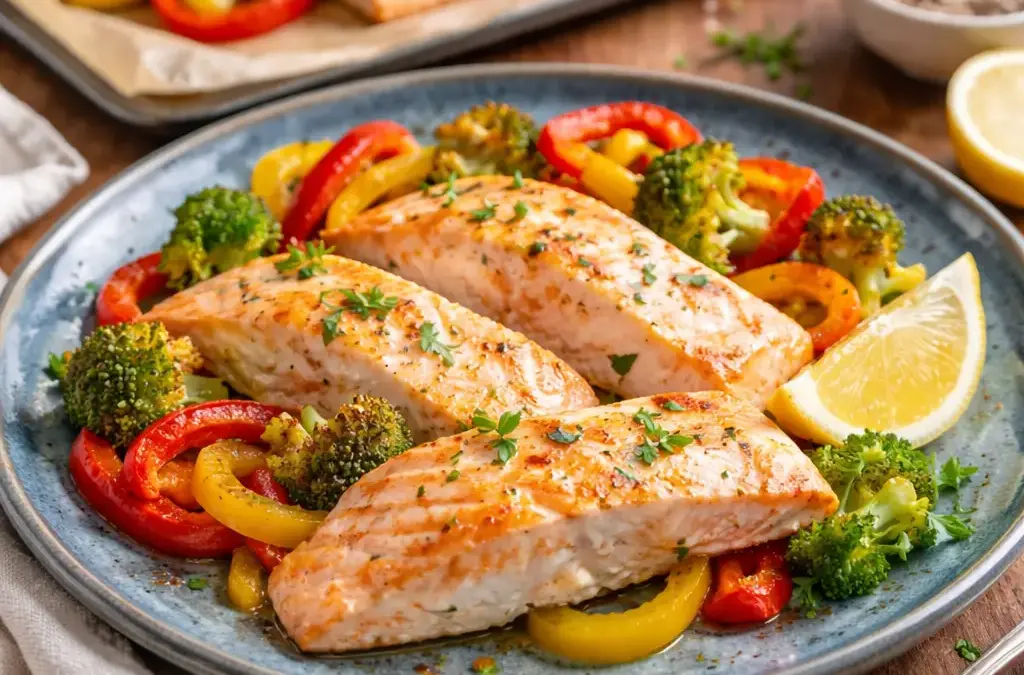 Forelle mit Kräutern Low Carb Ofen-Lachs mit Gemüse