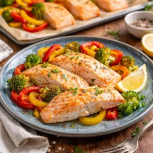 Low Carb Ofen-Lachs mit Gemüse Low Carb Ofen-Lachs mit Gemüse