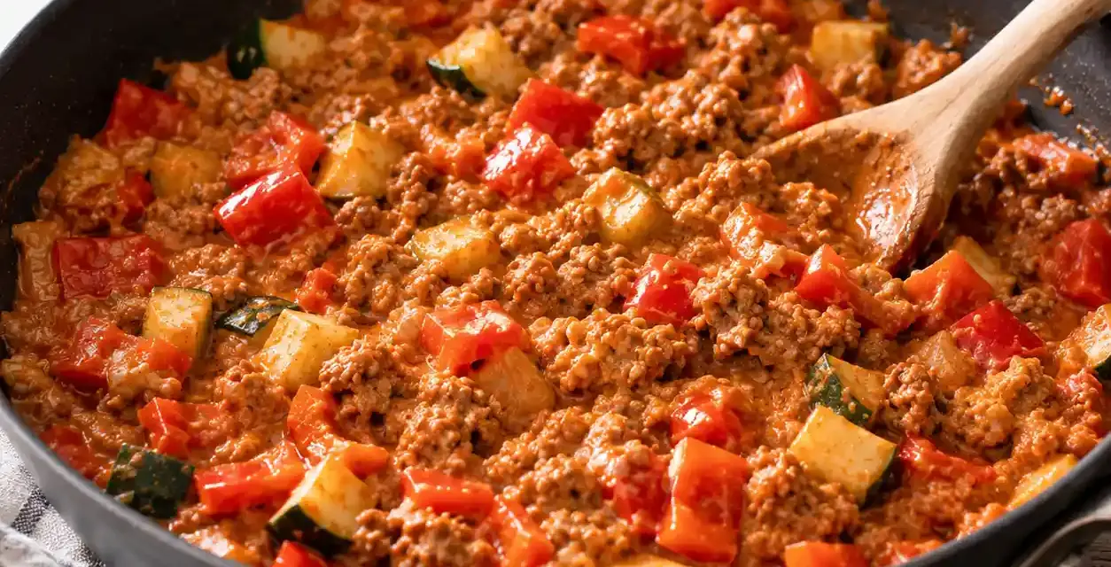 Low Carb Paprika-Hackfleisch-Pfanne