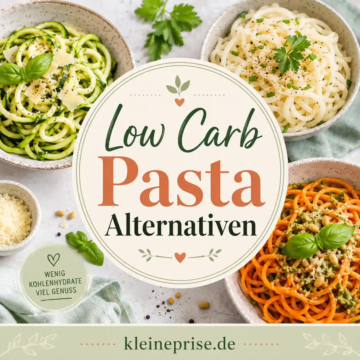 Low Carb Pasta Alternativen: Was essen statt Nudeln? Low Carb Pasta Alternativen: Was essen statt Nudeln? | Kleine Prise