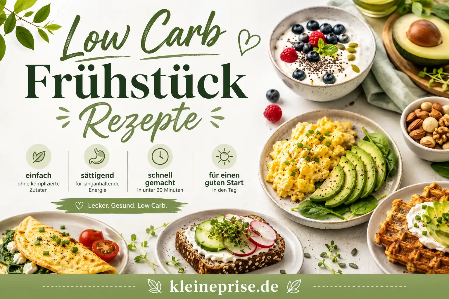 Low Carb Frühstück Rezepte Low Carb Frühstück Rezepte mit Ei, Avocado, Chia Pudding, Beeren, Waffeln und herzhaften Frühstücksideen