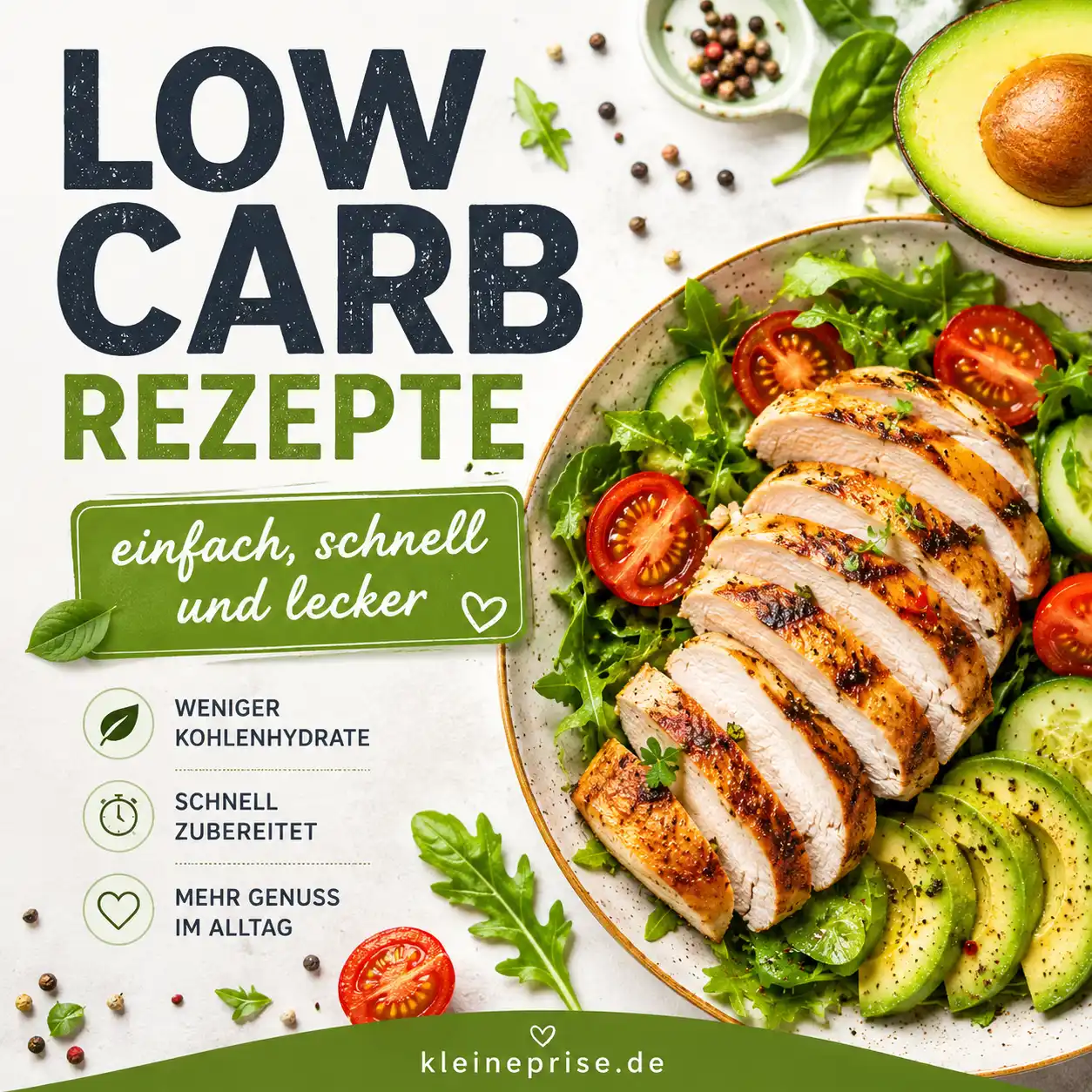 Low Carb Rezepte einfach, schnell und lecker Low Carb Rezepte einfach, schnell und lecker | Kleine Prise