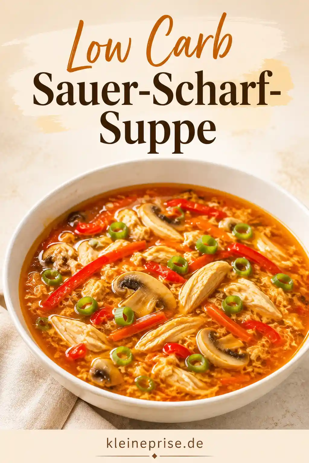Low Carb Sauer Scharf Suppe Pinterest Pinterest Grafik für Low Carb Sauer Scharf Suppe mit fertiger Suppe und Rezeptüberschrift