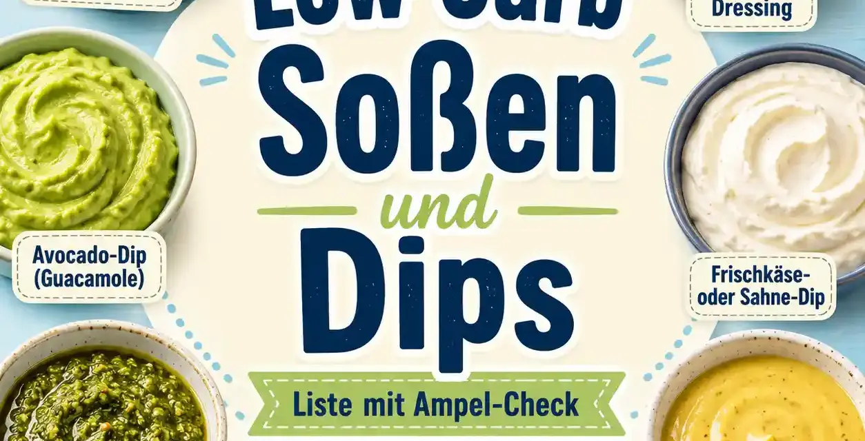 Low Carb Soßen und Dips: Liste mit Ampel-Check