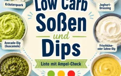 Einfache Rezepte und Spielideen für Kinder Low Carb Soßen und Dips: Liste mit Ampel-Check