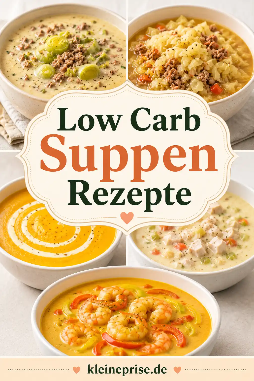 Low Carb Suppen Rezepte für Pinterest Pinterest Bild Low Carb Suppen Rezepte mit cremigen, deftigen und würzigen Suppenideen für den Alltag