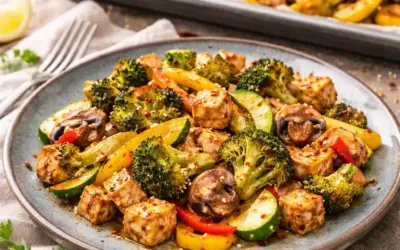 Einfache Rezepte und Spielideen für Kinder Low Carb Tofu-Sambal-Oelek-Blech