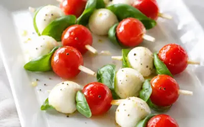 Low Carb Tomaten-Mozzarella-Spieße