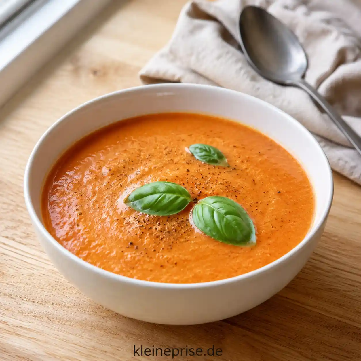 Low Carb Tomatensuppe mit Frischkäse einfach und cremig Low Carb Tomatensuppe mit Frischkäse einfach und cremig | Kleine Prise