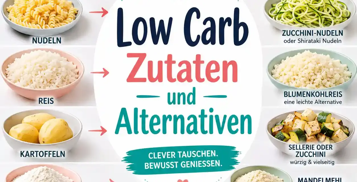 Low Carb Zutaten und Alternativen: Einfach ersetzen im Alltag