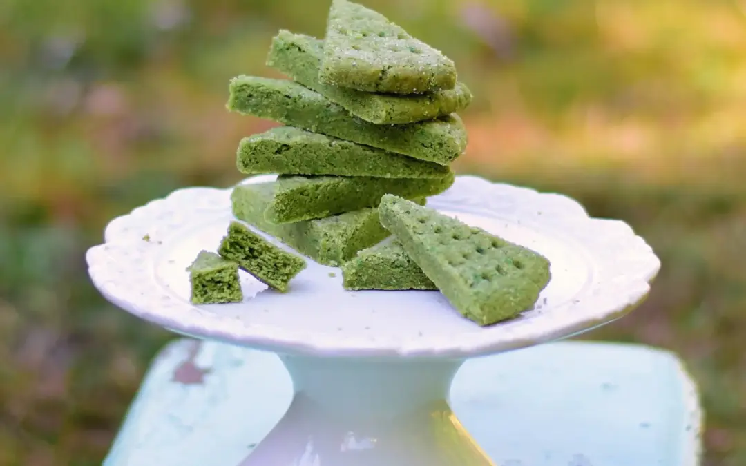 Matcha Shortbread – Grüntee Kekse