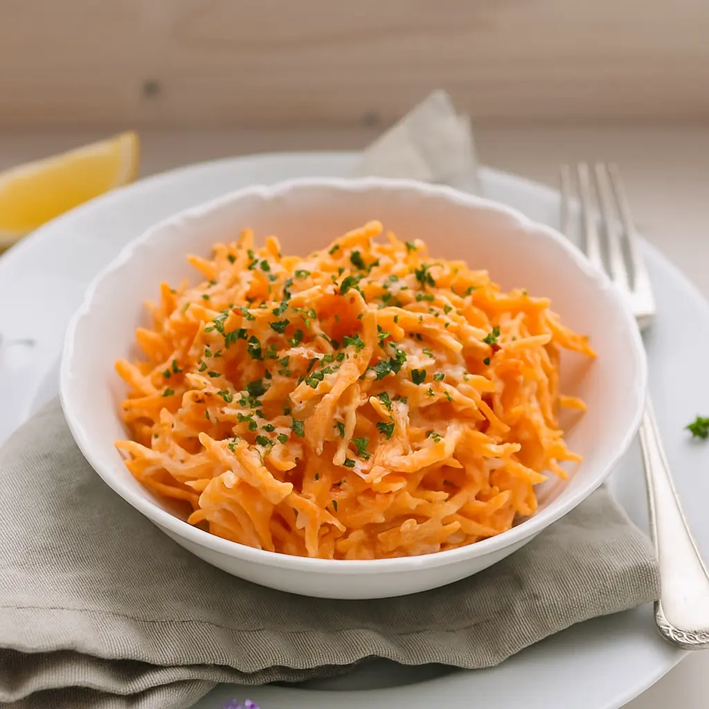 Möhrensalat mit Apfel – Rezept Möhrensalat mit Apfel