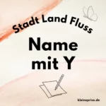 Name mit Y – Stadt Land Fluss