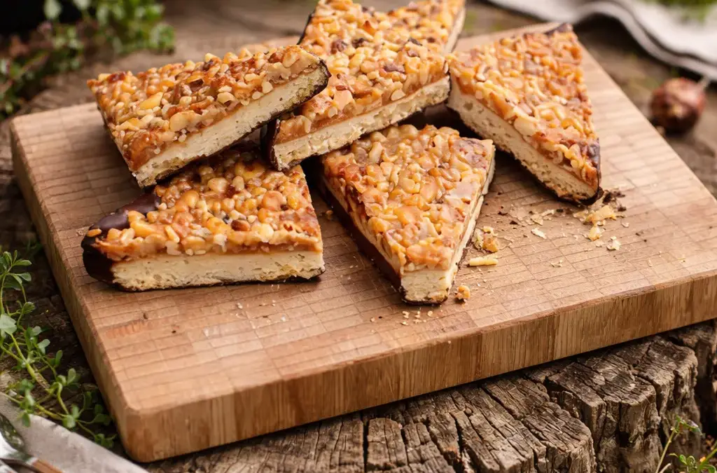 Quittenmus zubereiten Nussecken – Rezept mit saftigem Nussbelag