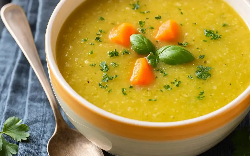 Odenwälder Kartoffelsuppe mit Süßkarttoffel-Würfelchen