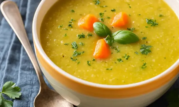 Odenwälder Kartoffelsuppe mit Süßkarttoffel-Würfelchen