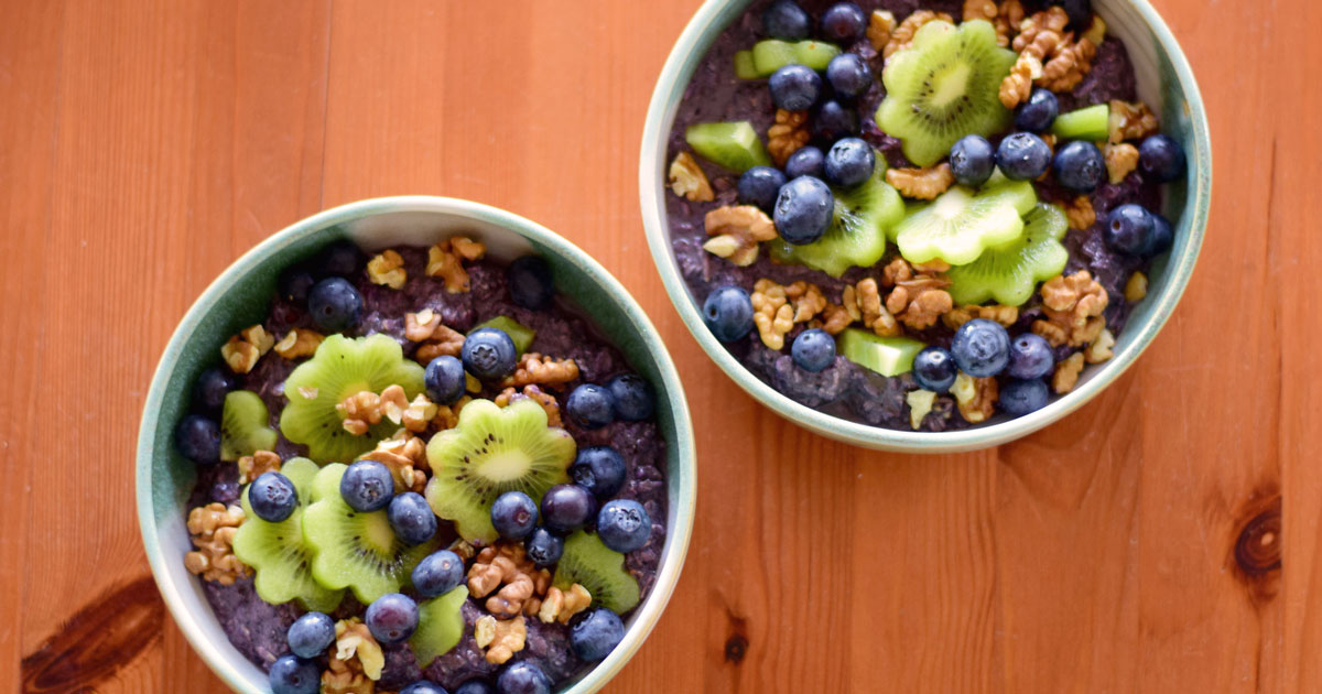 Perfekte Overnight Oats mit Heidelbeeren in 3 Schritten