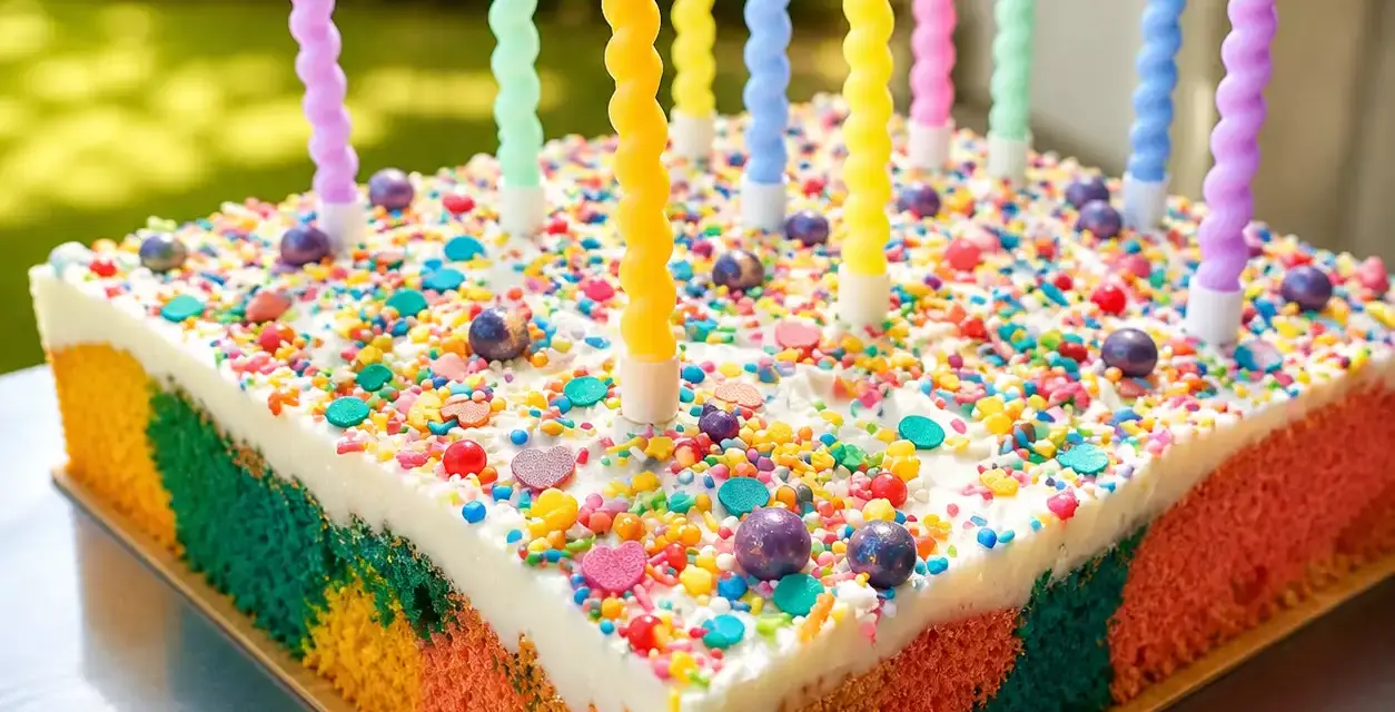 Papageienkuchen vom Blech für Kindergeburtstag