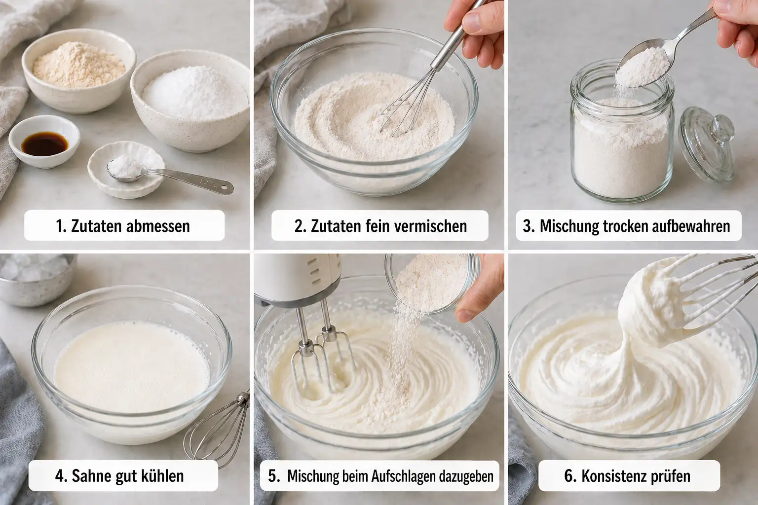 Schritt für Schritt Schritt für Schritt - Sahnesteif Ersatz ohne Zucker