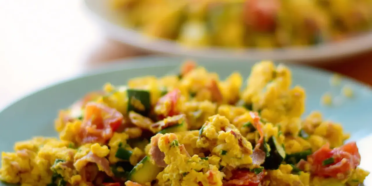 Schinken Rührei mit Tomaten: Einfach, Schnell, Lecker!
