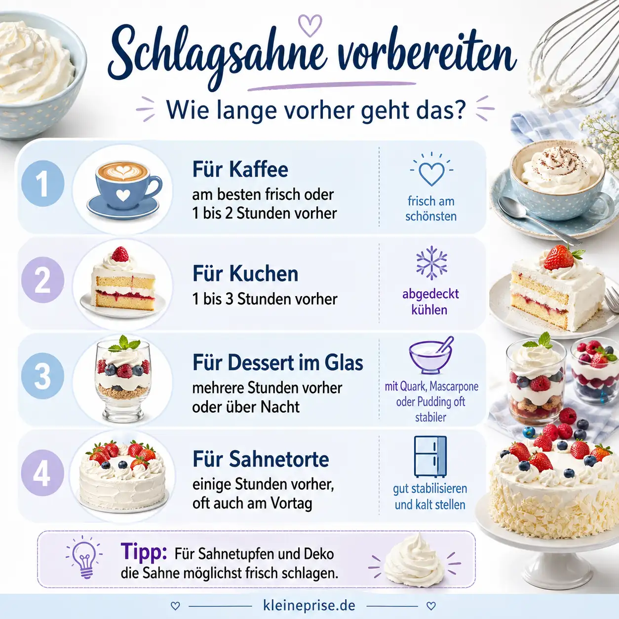 Wie lange Wie lange vorher kann man Schlagsahne schlagen?