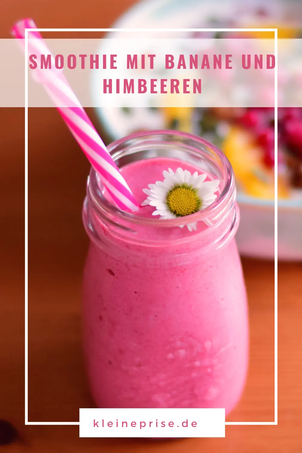 Pinterest: Smoothie mit Banane und Himbeeren – Rezept Pinterest: Smoothie mit Banane und Himbeeren