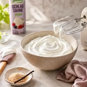 Vegane Schlagsahne steif schlagen