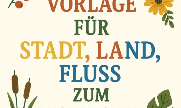 Vorlage Stadt Land Fluss