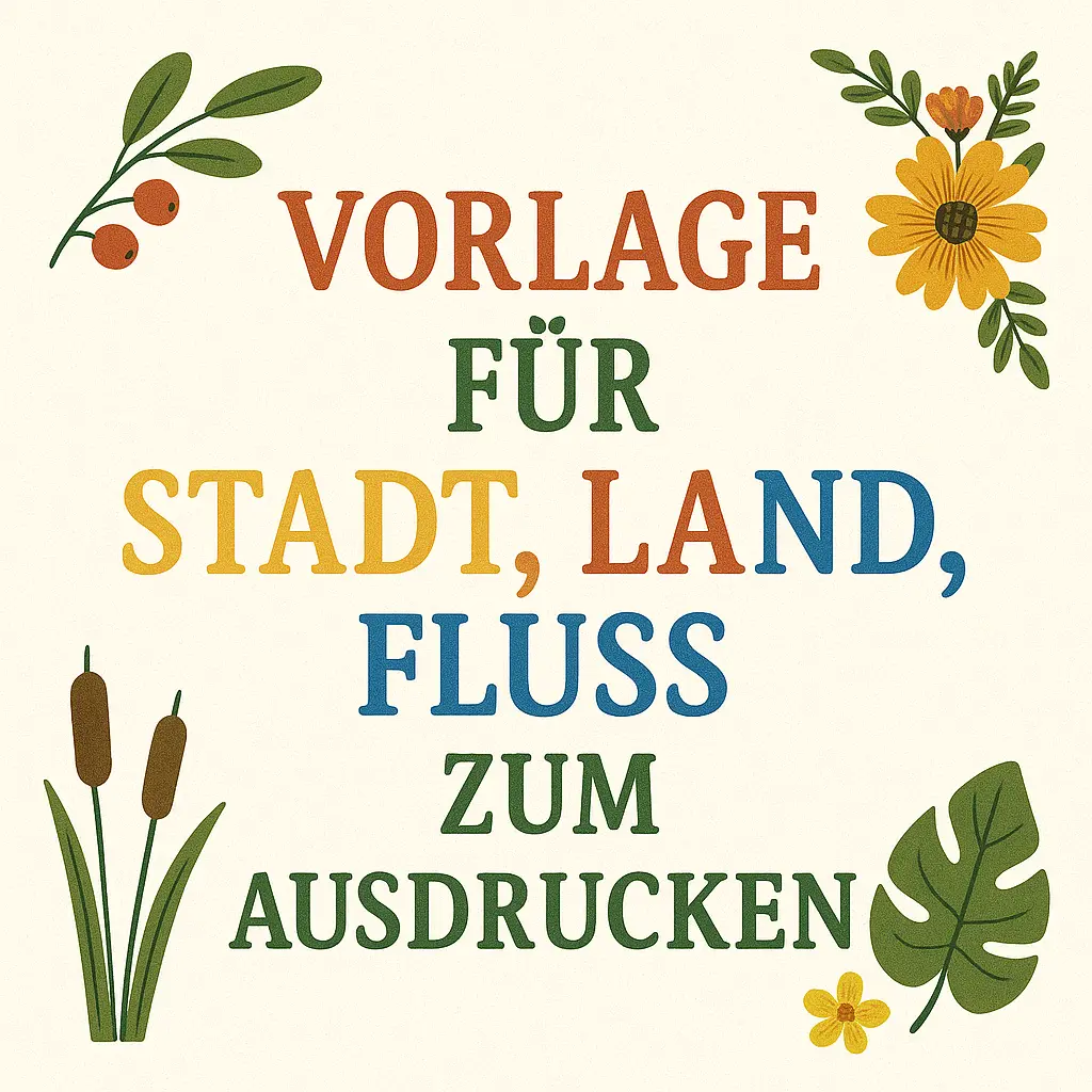Vorlage Stadt Land Fluss