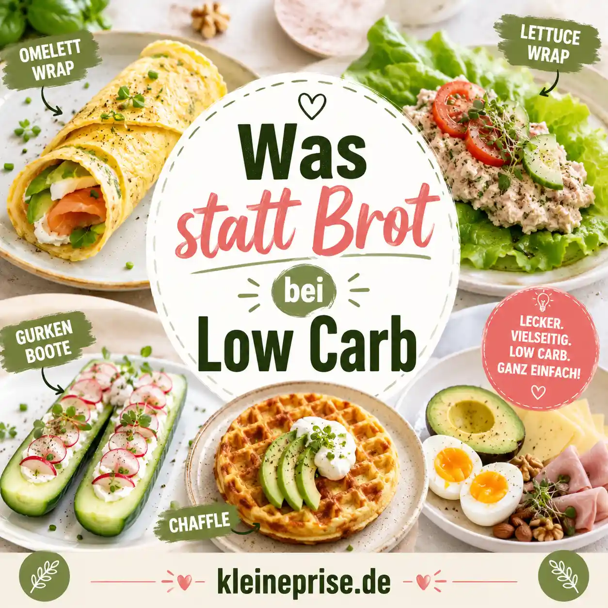Was statt Brot bei Low Carb? Die besten Alternativen Was statt Brot bei Low Carb? Die besten Alternativen | Kleine Prise