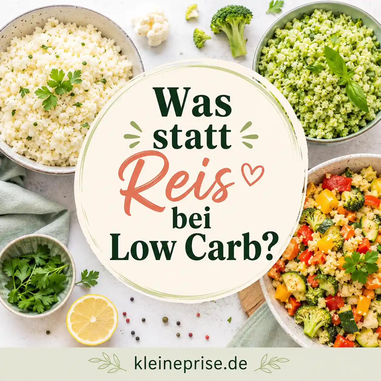 Was statt Reis bei Low Carb? Die besten Alternativen Was statt Reis bei Low Carb? Die besten Alternativen | Kleine Prise