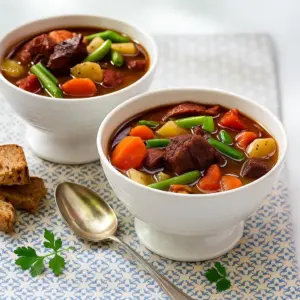 Winzersuppe mit Rotwein