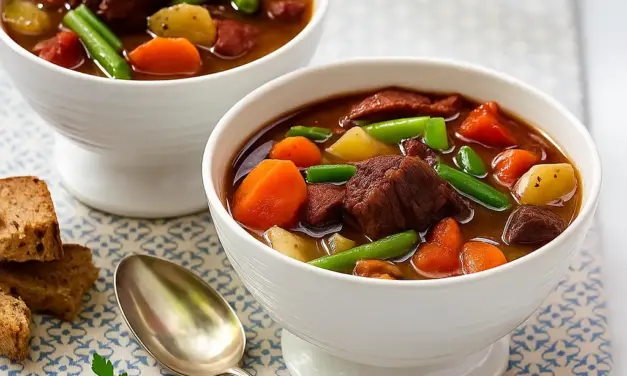 Winzersuppe mit Rotwein