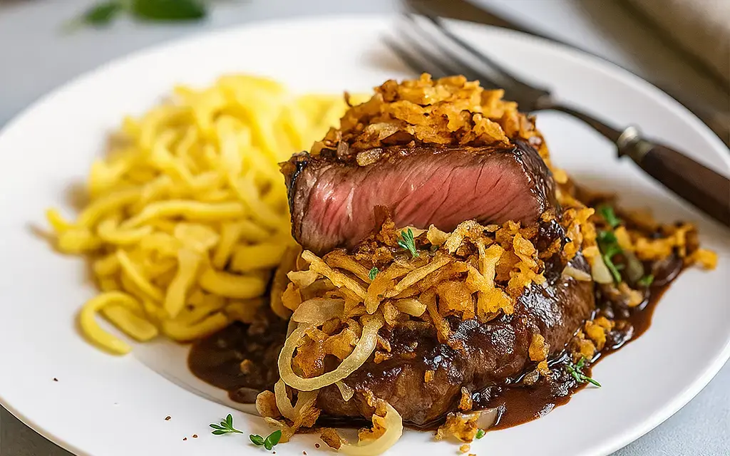 Zwiebelrostbraten – einfaches Rezept